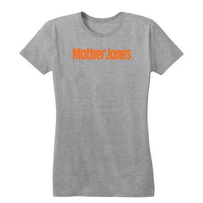 Mother Jones Logo (Orange) Women's Fitted Tee