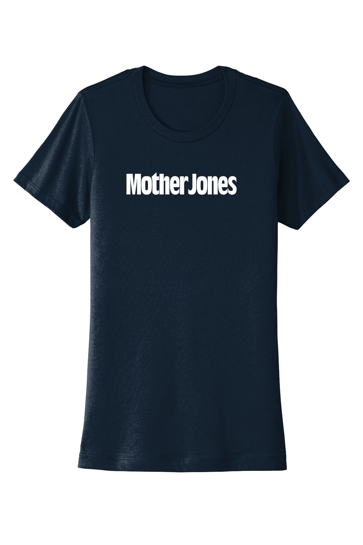 Mother Jones Logo (White) Women's Fitted Tee