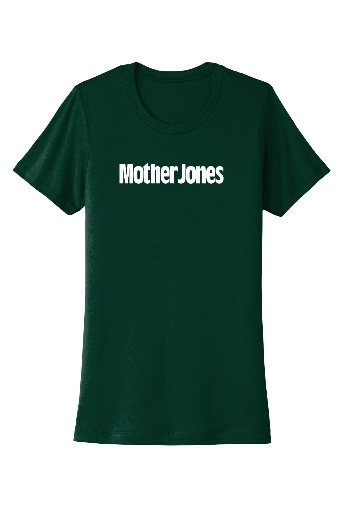 Mother Jones Logo (White) Women's Fitted Tee
