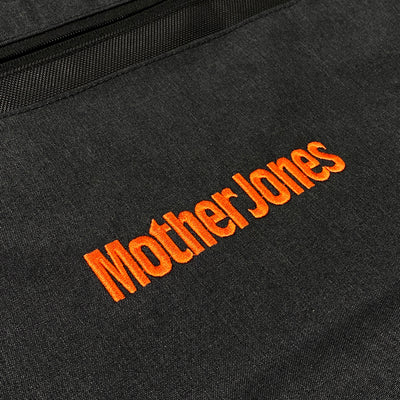 Mother Jones Logo (Orange) Laptop Tote Bag