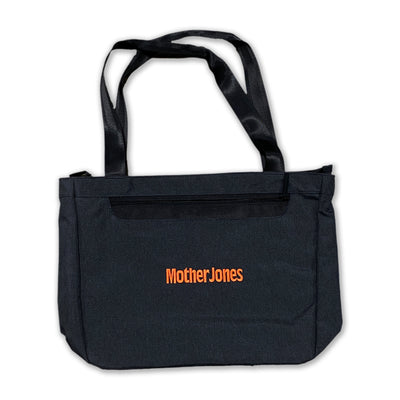 Mother Jones Logo (Orange) Laptop Tote Bag