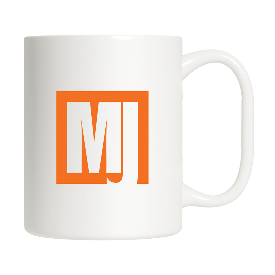 Mother Jones Orange Icon Logo Mug