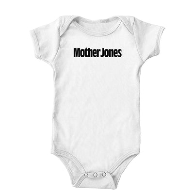 Mother Jones Logo (Black) Onesie