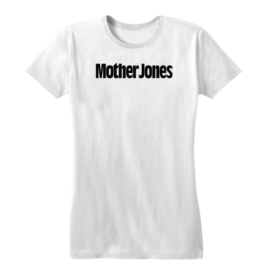 Mother Jones Logo (Black) Women's Fitted Tee