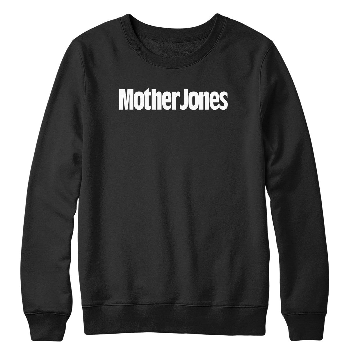 Mother Jones Logo (White) Crewneck