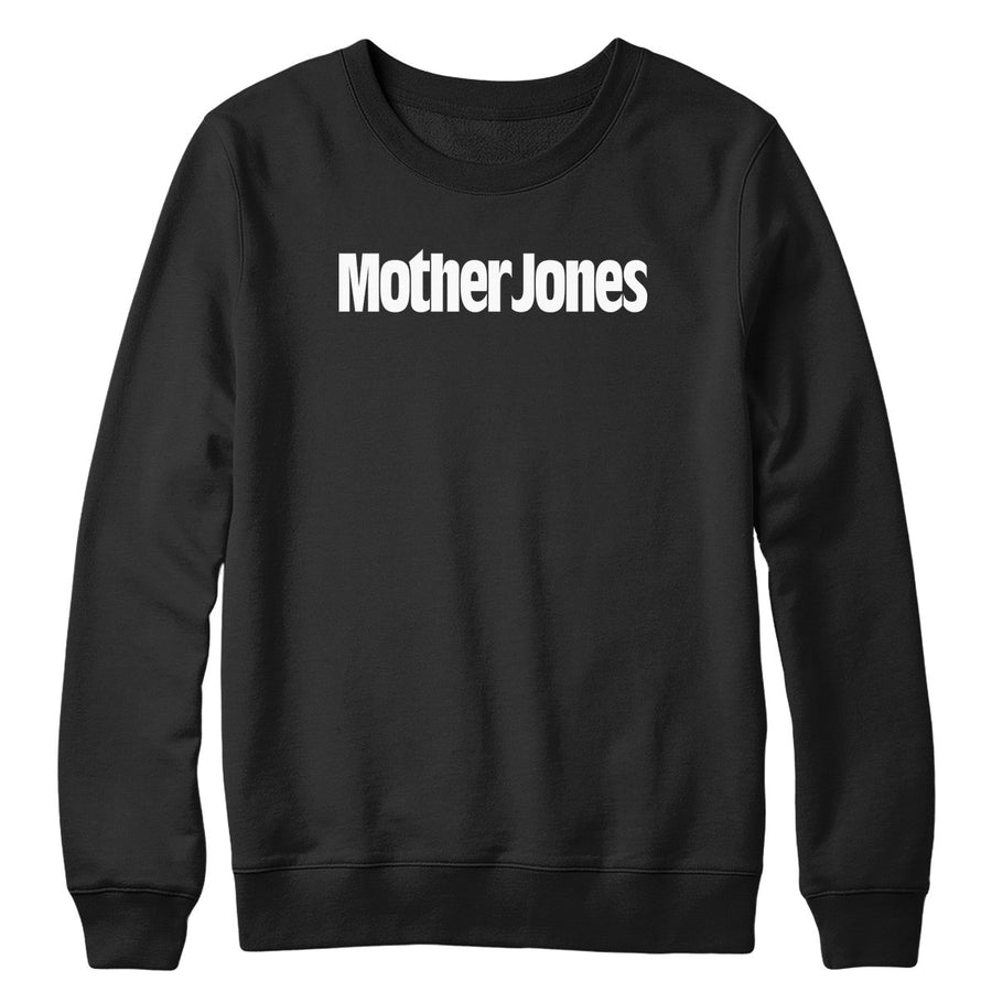 Mother Jones Logo (White) Crewneck