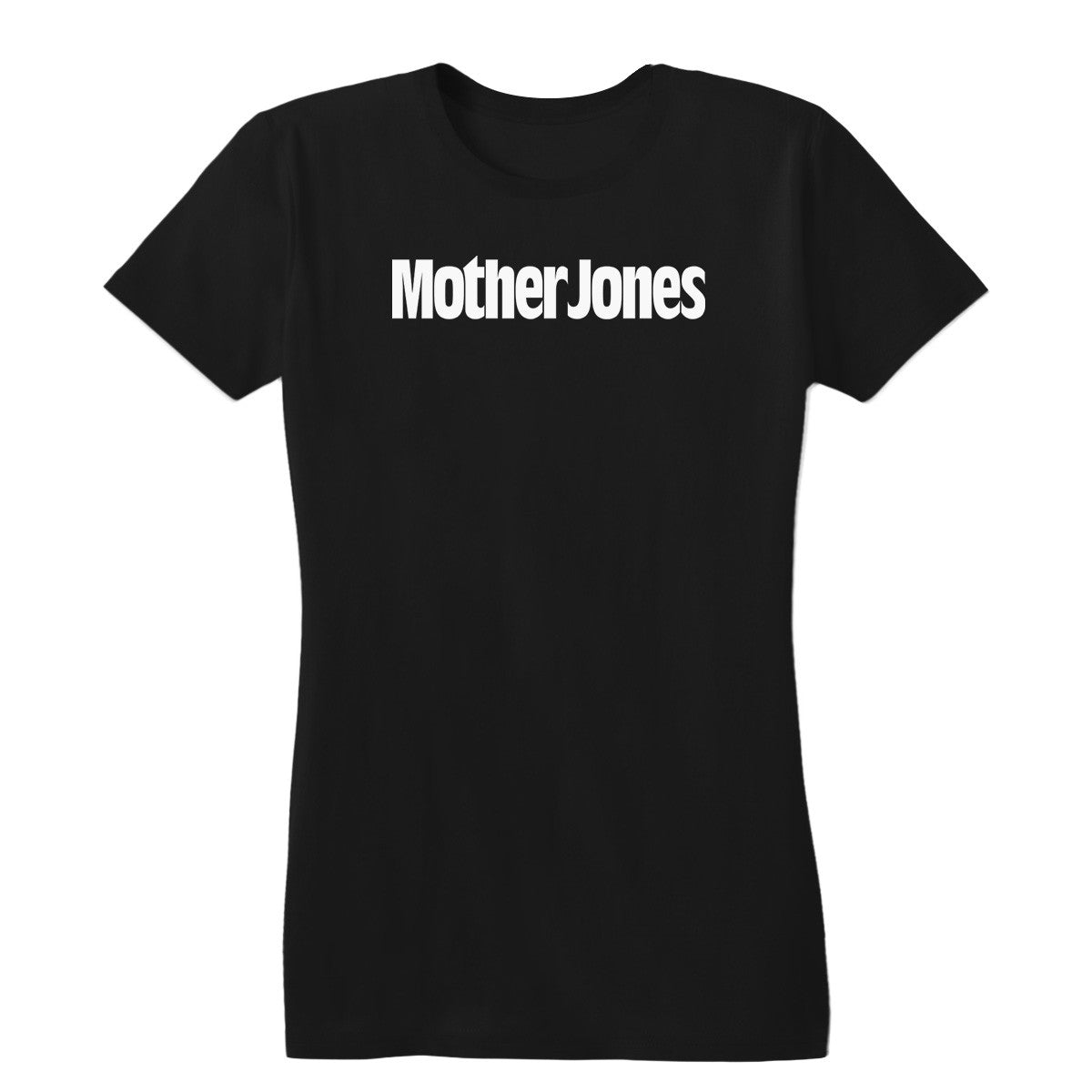 Mother Jones Logo (White) Women's Fitted Tee
